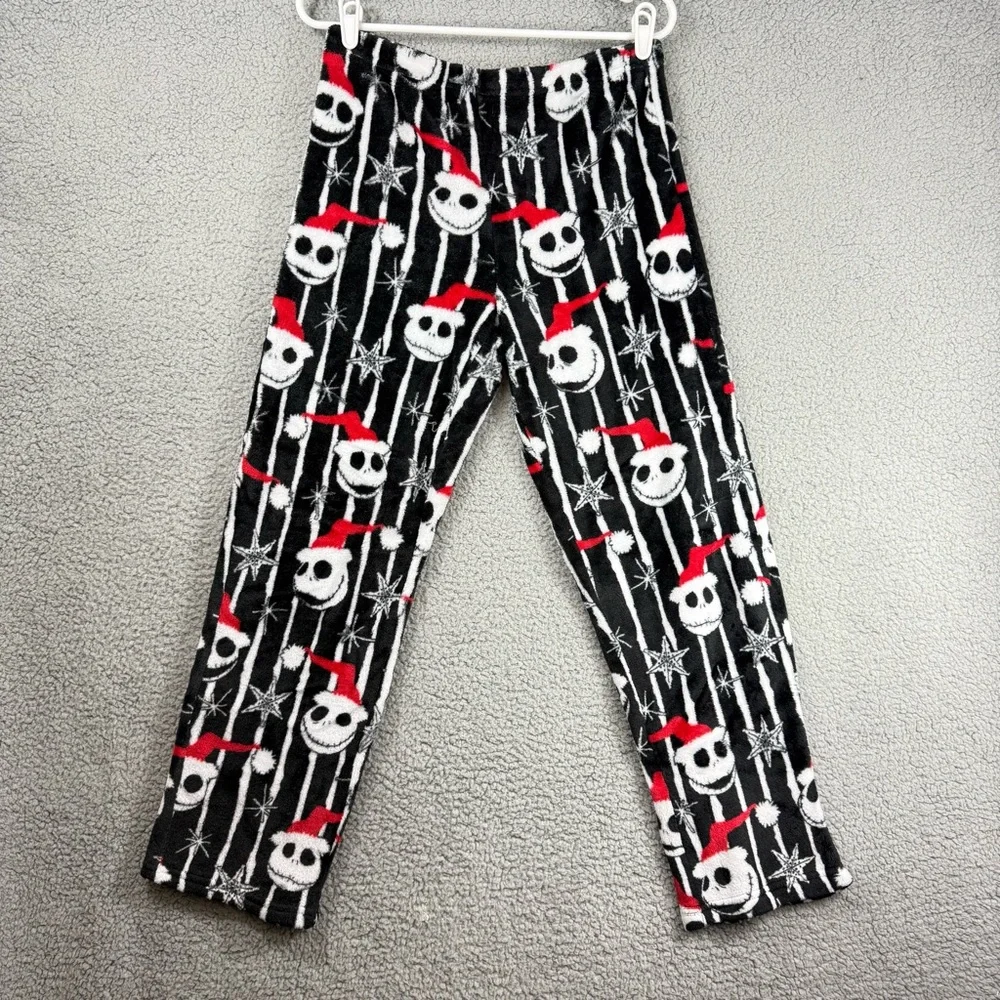 Disney Black Red White Jack Skellington Holiday Pajama Pants - Picture 2 of 10